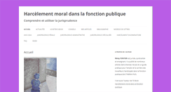 Desktop Screenshot of harcelement-moral-fonction-publique.org